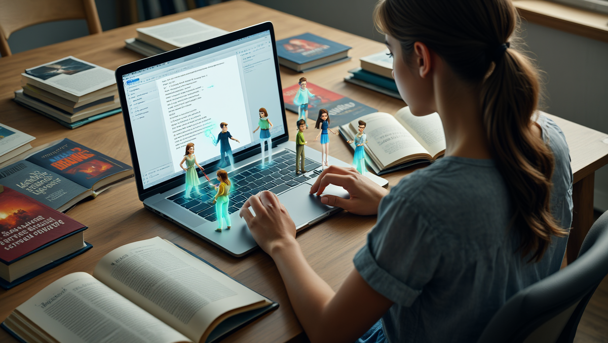 Девушка и фанфик (сгенерировано ИИ)