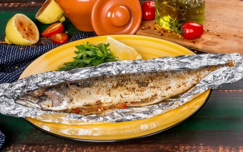 Скумбрия в фольге