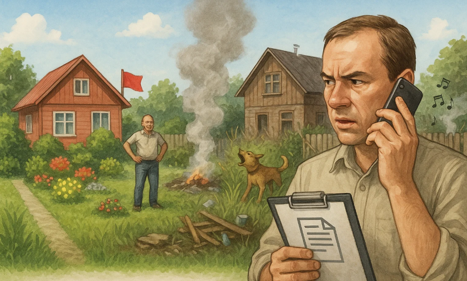 Сосед нарушает правила в СНТ?