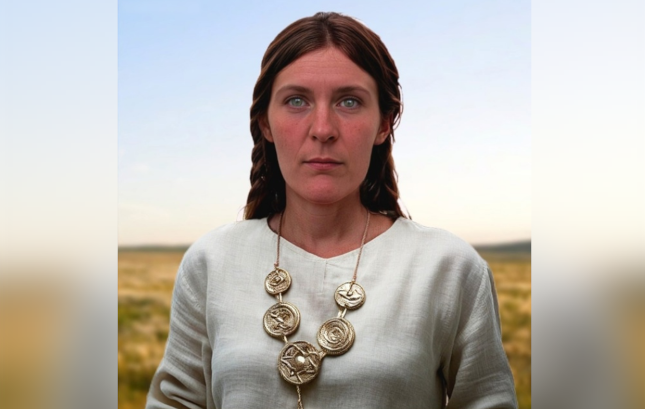 Обитательница «Страны городов» оказалась привезенной издалека голубоглазой представительницей европеоидной расы. Автор изображения: Алексей Нечволода