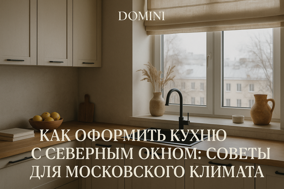    Как создать уют на кухне с северным окном в Москве