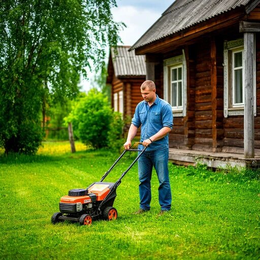   Как косить газонокосилкой Вера Курилыч