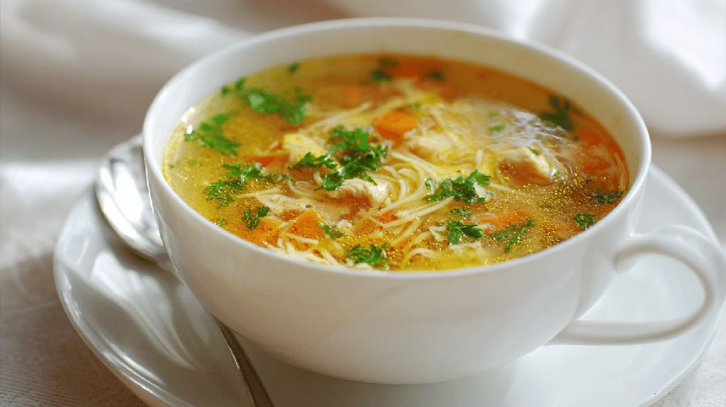 Вкусный быстрый куриный суп