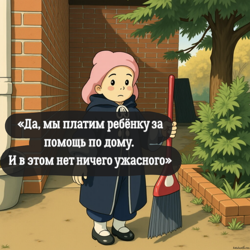 Совсем еще маленькая София помогала бабушке мести двор. Мы не могли это не запечатлеть.