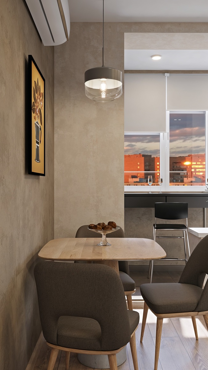 Вид от входа на кухню