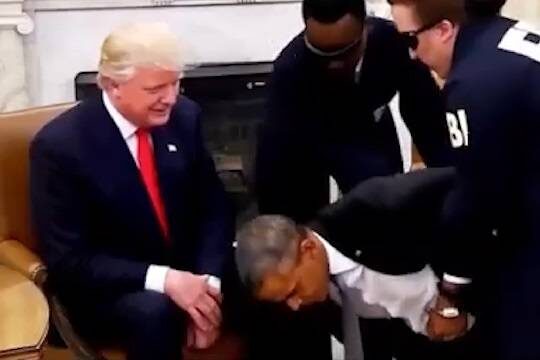    Трамп «арестовал» Обаму в Овальном кабинете