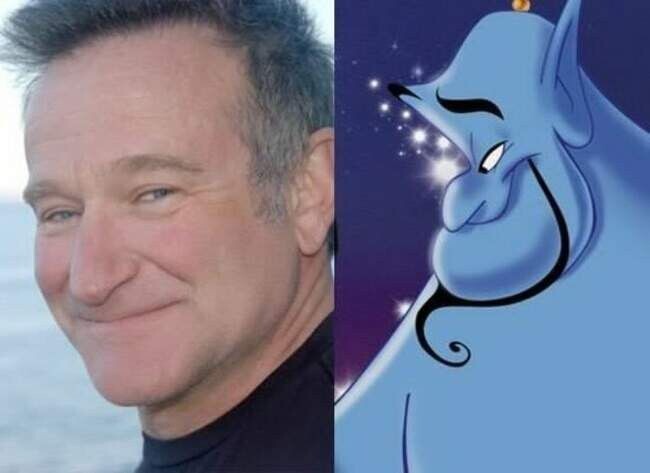 Робин Уильямс озвучивал знаменитого диснеевского Джина из лампы. 