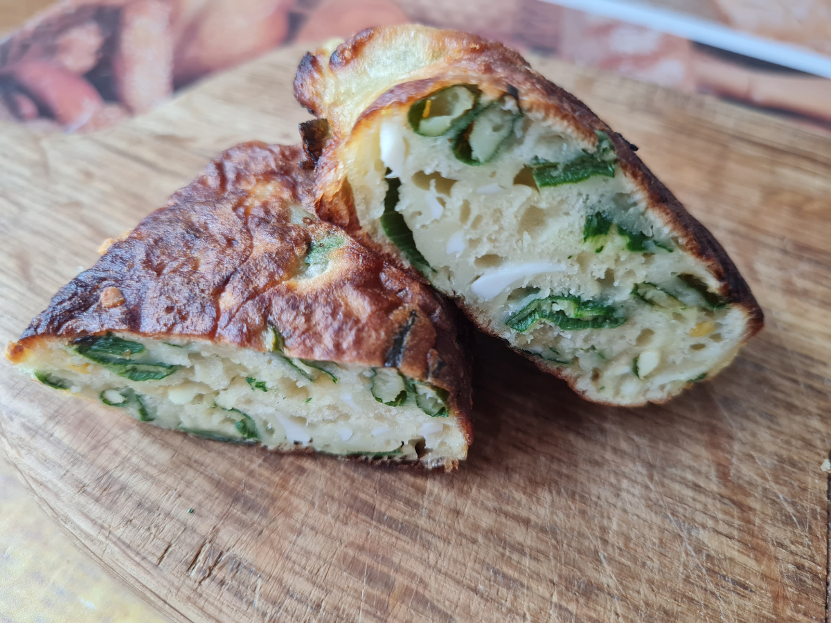 Ленивые пирожки с луком и яйцами