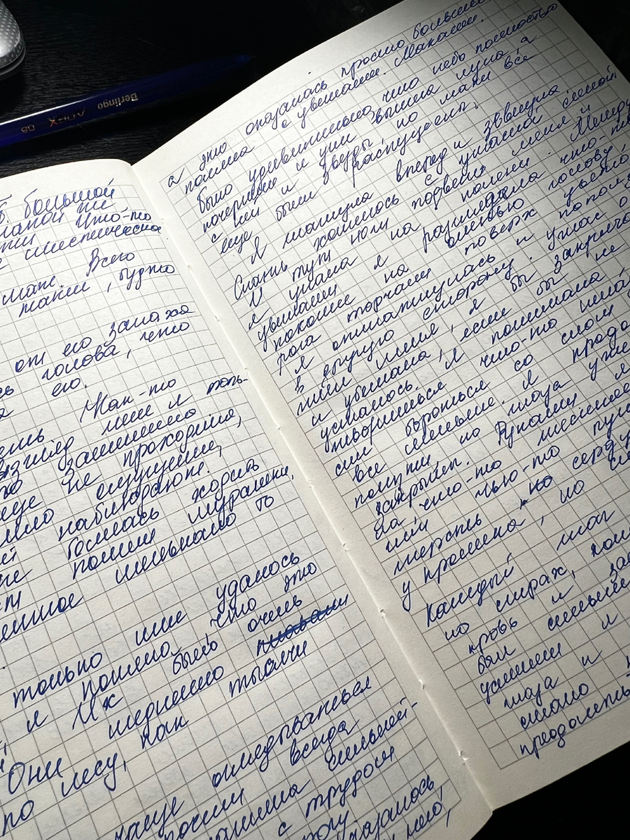 Пишу, кстати, начало книг всегда в блокноте. А уже потом переписываю в электронную версию.