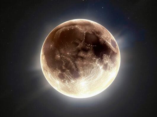    лунное затмение // фото: Изображение сгенерировано с помощью ИИ Higgsfield