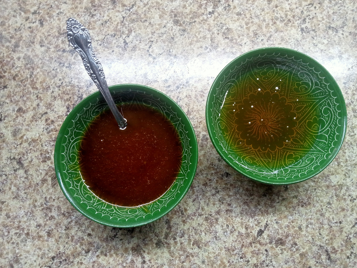 Прошлогодний мёд гречишный и разнотравье