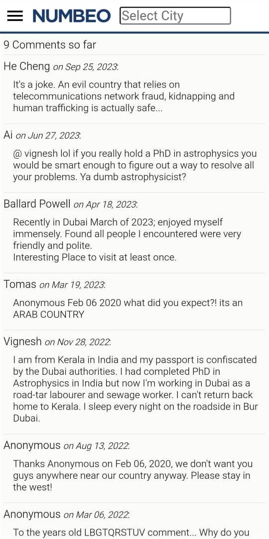 Комментарии к представленному рейтингу, которые в целом согласны, что безопасность на высоком уровне, кроме одного жалующегося из Индии