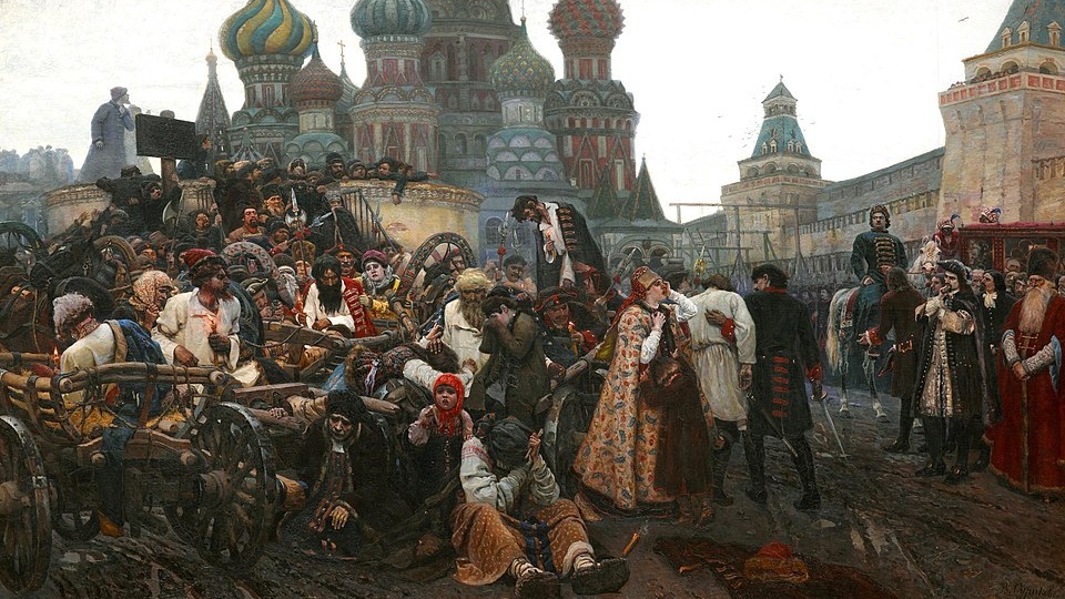 Что скрывает картина Сурикова "Утро стрелецкой казни"?