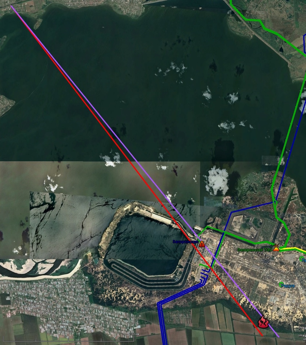 Локализация пожара по видимым ориентирам