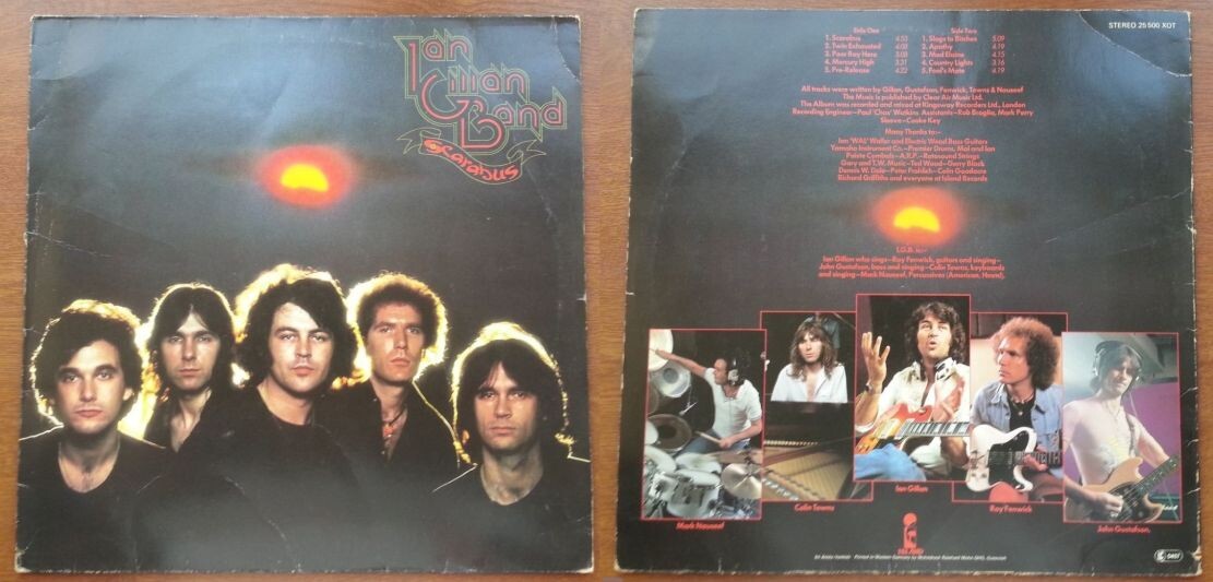 Ian Gillan Band "Scarabus", 1977 г., европейская версия конверта