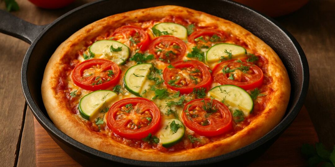 Пицца по‑домашнему: тесто без дрожжей и сезонная начинка за 15 минут