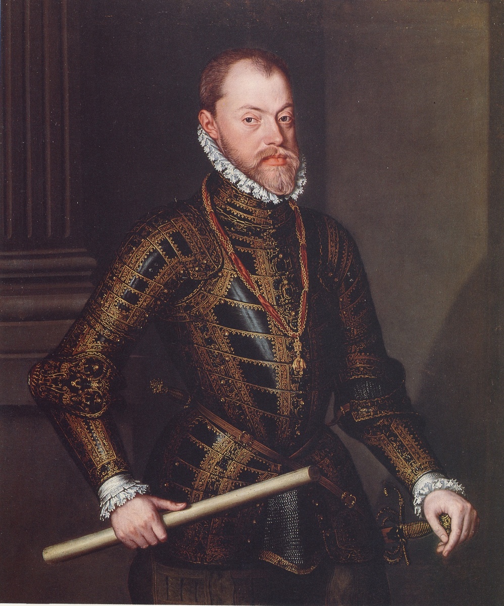 Художник Санчес Коэльо, Алонсо (1531–1588), Филипп II Испанский (1527-1598), около 1570, Поллок-Хаус, Глазго