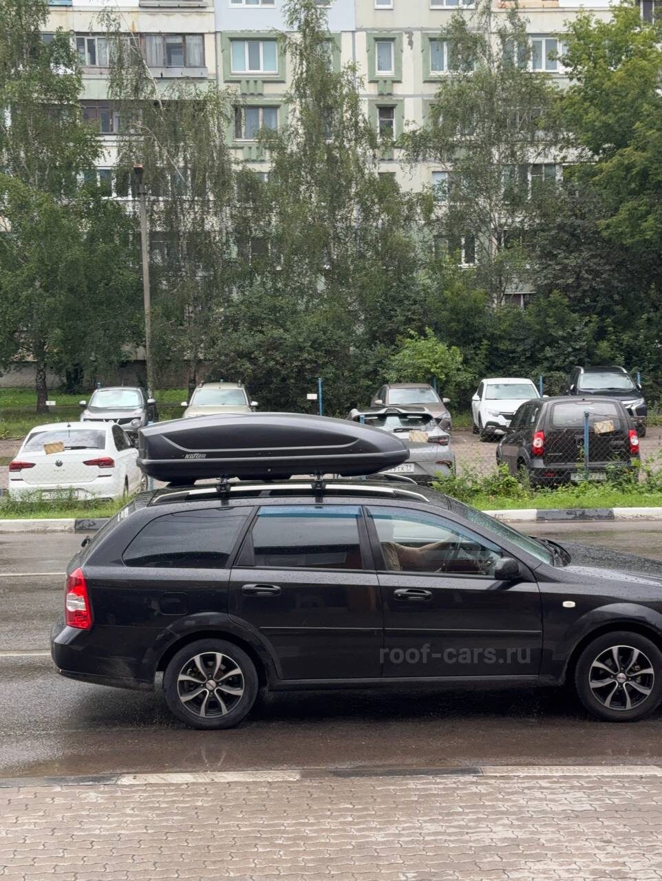 Установка багажника и автобокса 440л на Chevrolet Lacetti в Туле