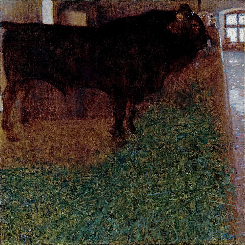 Густав Климт, «Черный бык (Бык Мартин)», 1900-01, холст, масло, 82 × 82 см, частная коллекция
