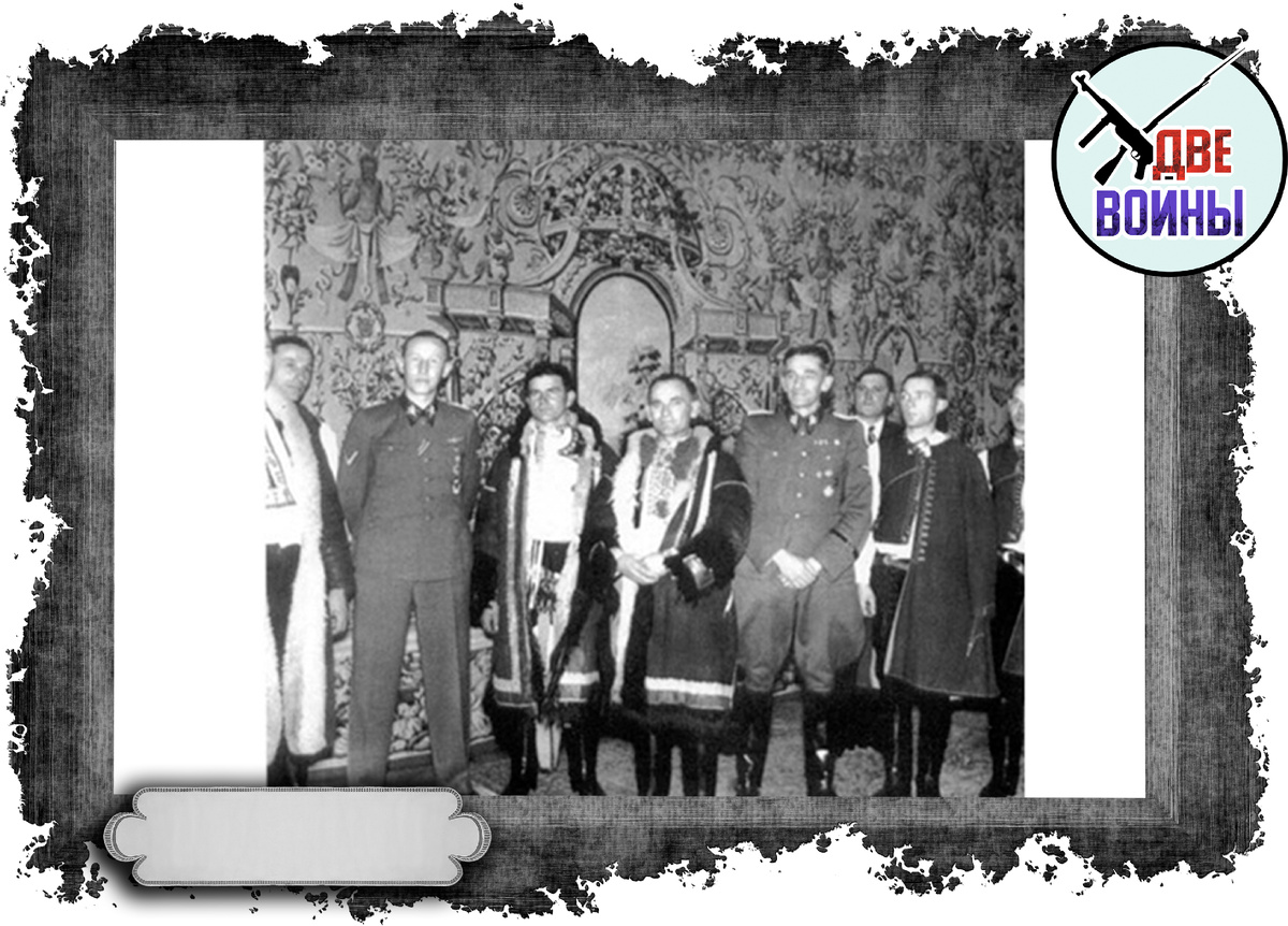 Делегация чешских крестьян на приеме у заместителя имперского рейхспротектора Богемии и Моравии Рейнхарда Гейндриха. Осень 1941 г. Фото в открытом доступе.