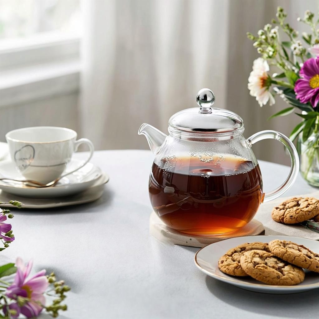 Стеклянный чайник для заваривания чая