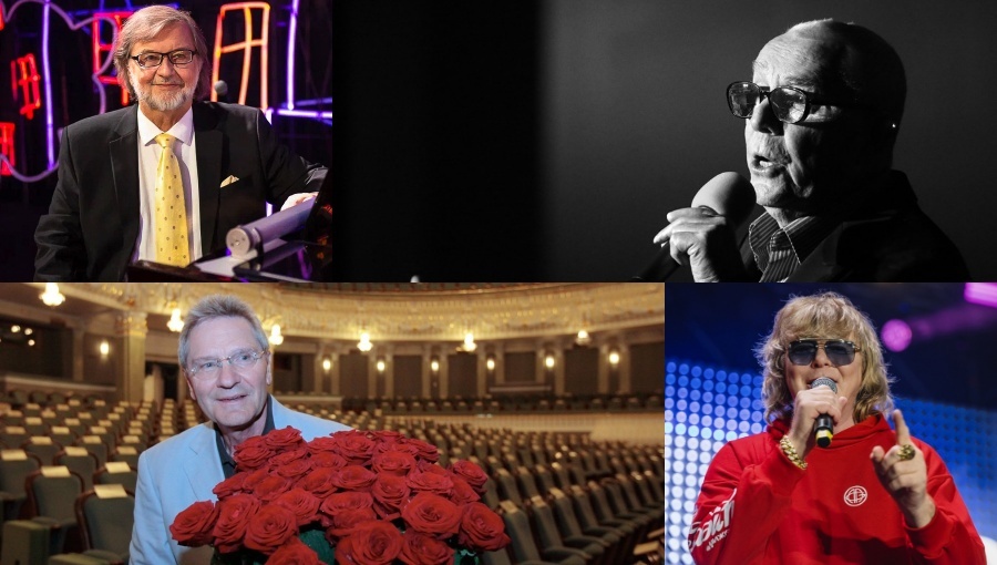 Алексей Рыбников, Олег Анофриев, Давид Тухманов, Андрей Григорьев-Апполонов (Источник: Muzilla)
