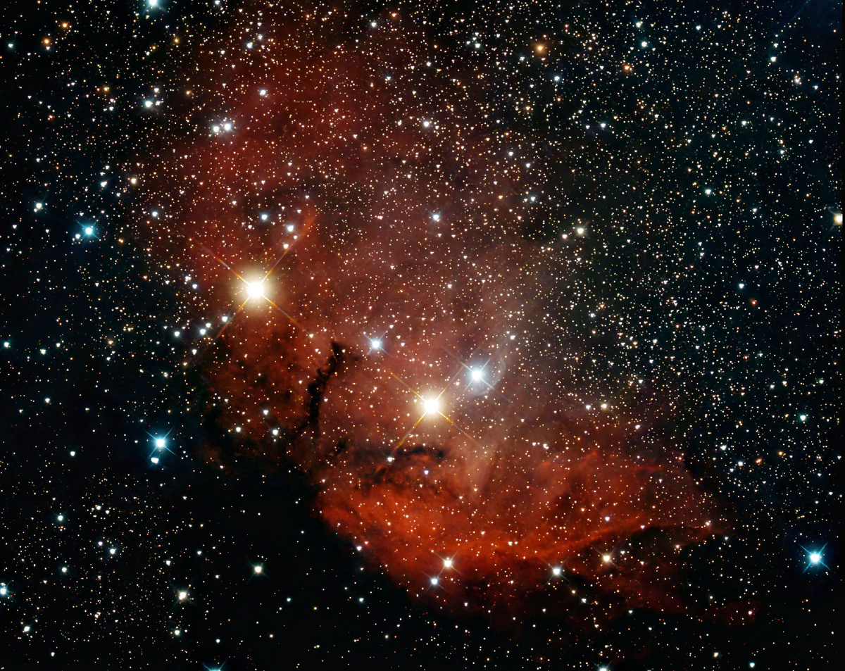 Туманность "Тюльпан" в созв. Лебедя, фото Дэвида Стрэнджа
