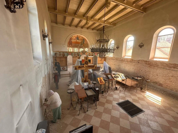     Здание ремонтируют в посёлке Рыбачий.Фото: Храм преп. Сергия Радонежского.