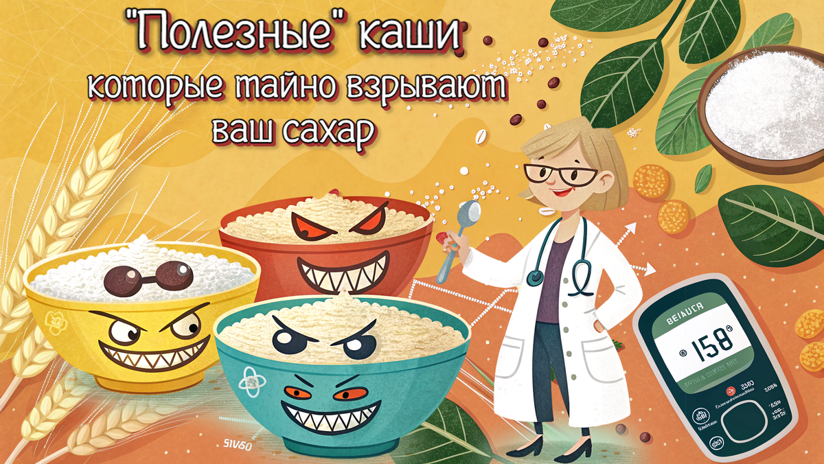 "Я ем овсянку, а сахар 12!" 😱: "Полезные" каши, которые тайно взрывают ваш сахар. Почему "правильные" каши – главный враг диабетика?
