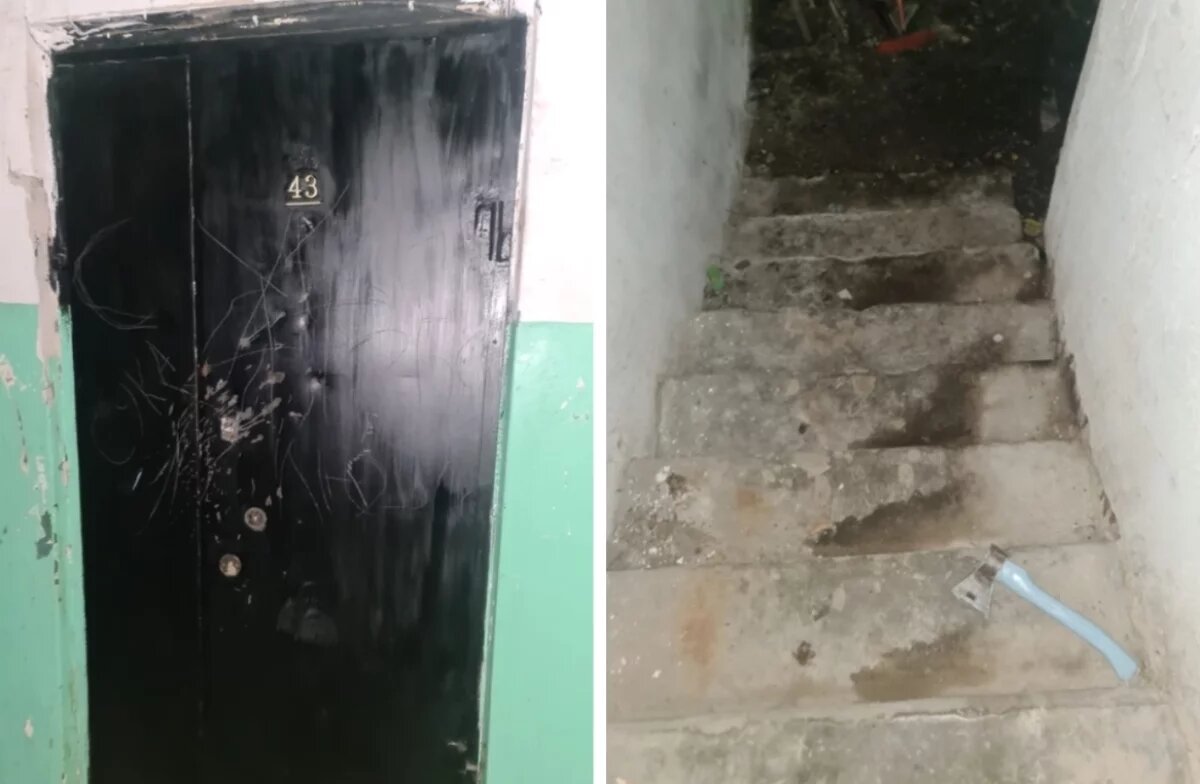    Пьяный комсомольчанин рвался с топором в квартиру бывшей жены и её сожителя