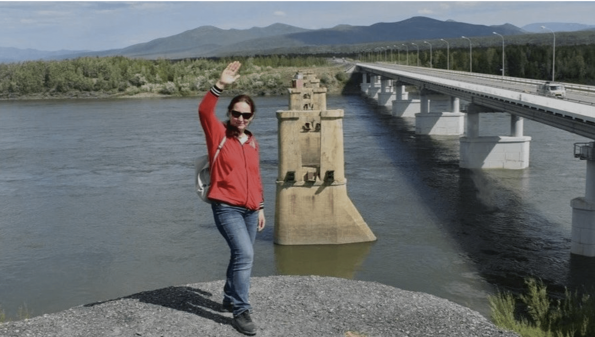   Фото: Р. Полякова на Колыме / Предоставлено Р. Поляковой