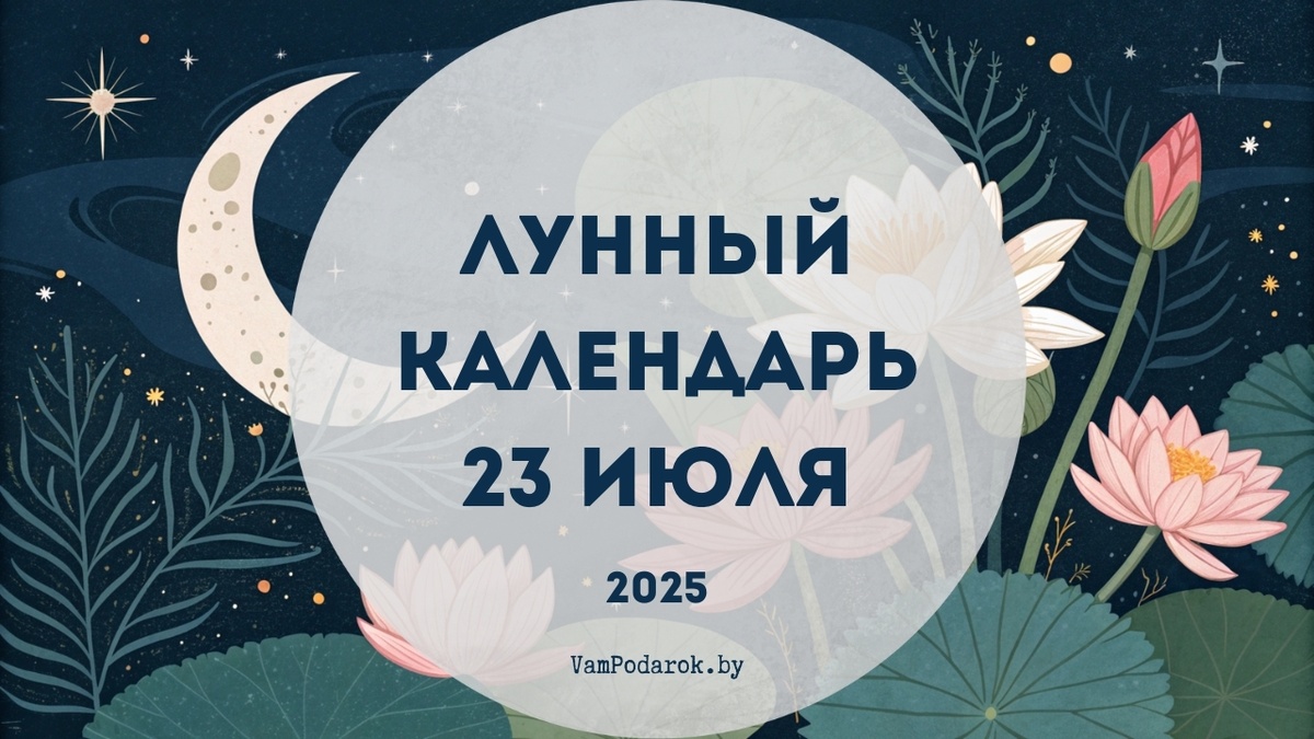 Лунный календарь на 23 июля 2025 года
