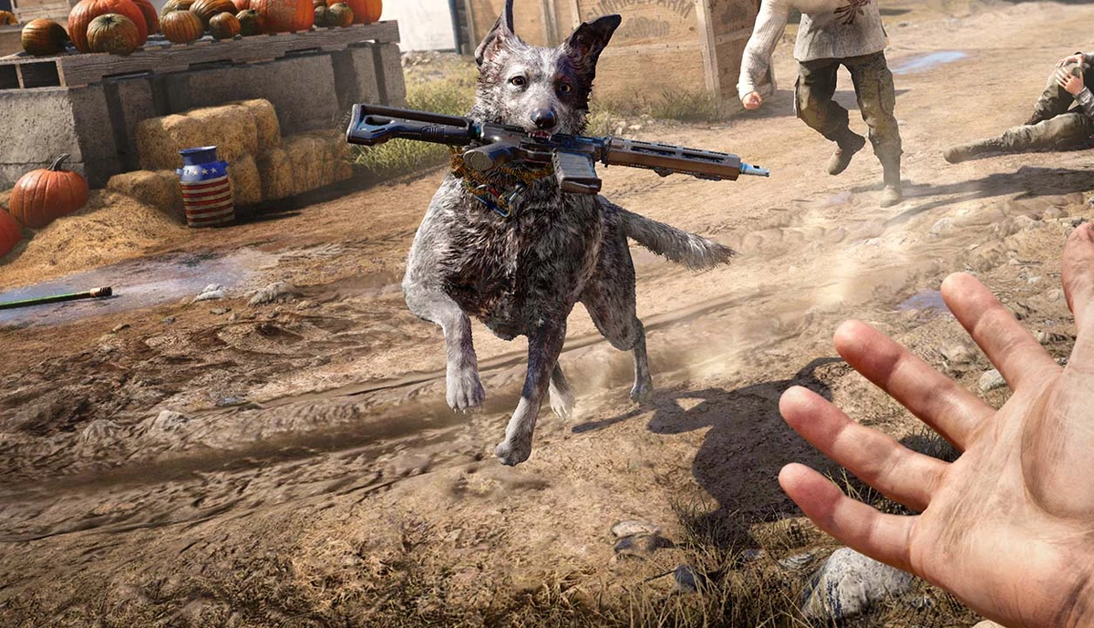 Питомец Бумер из игры Far Cry 5