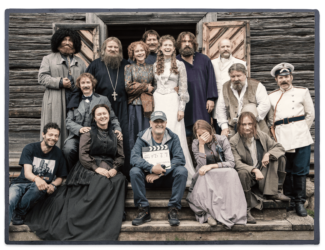 Актеры на съемках сериала "Угрюм-река"