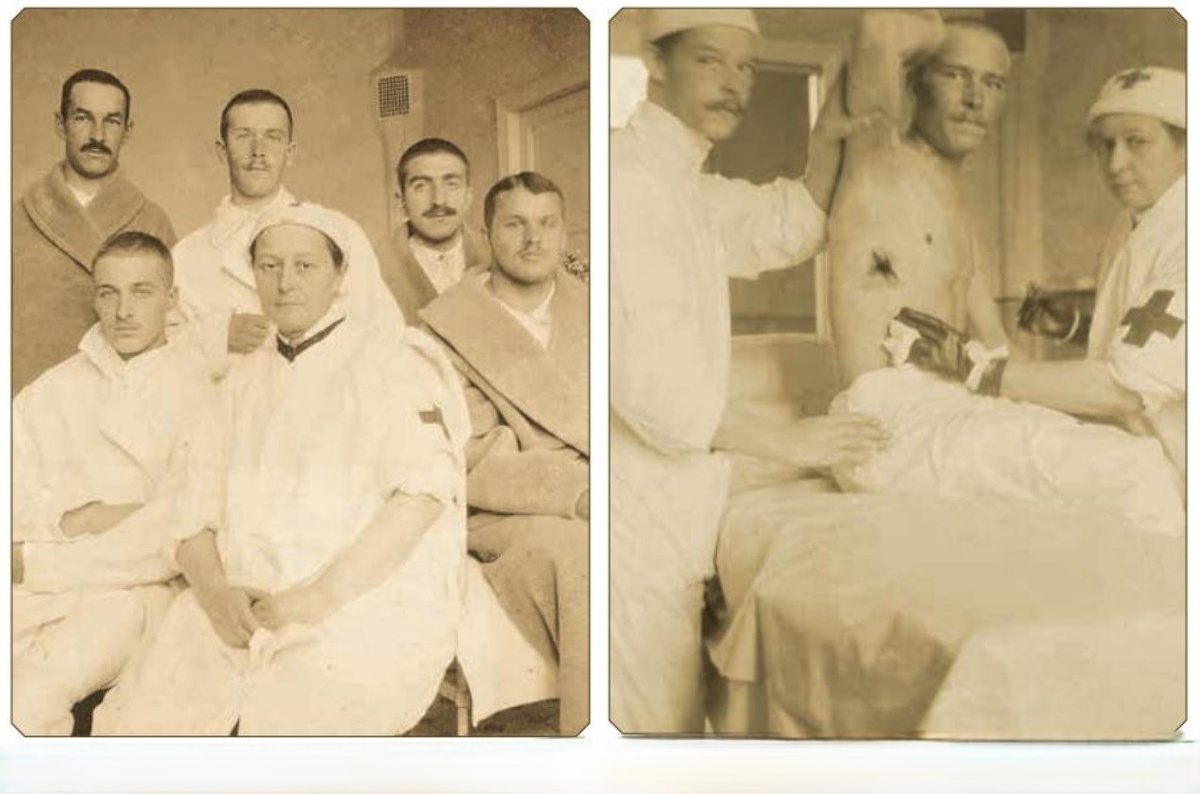 Вера Игнатьевна Гедройц с пациентами