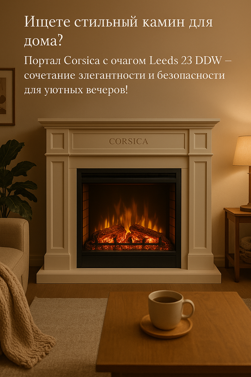   Электрический камин Corsica: создайте уют в вашем доме с потрясающим эффектом пламени и максимальной безопасностью Kamin