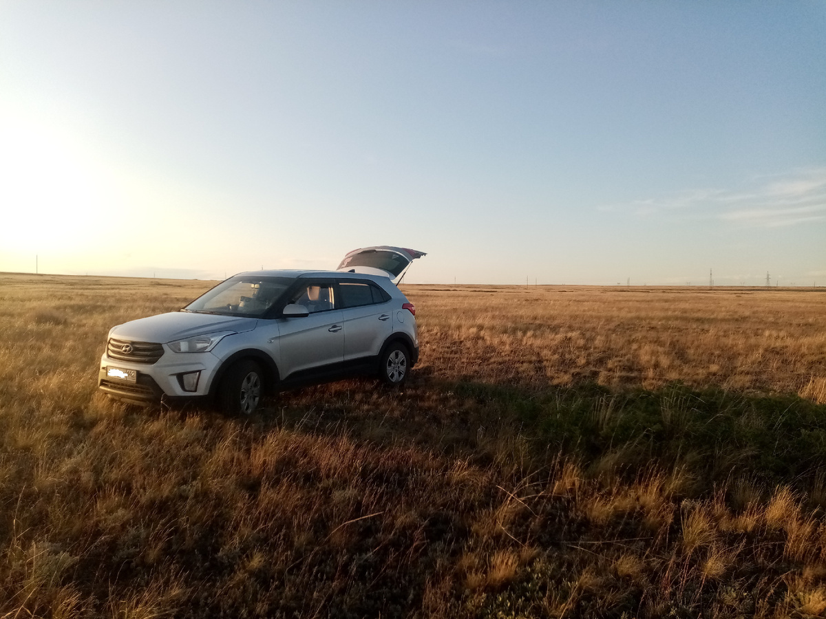 В степи. На озере Кудайколь