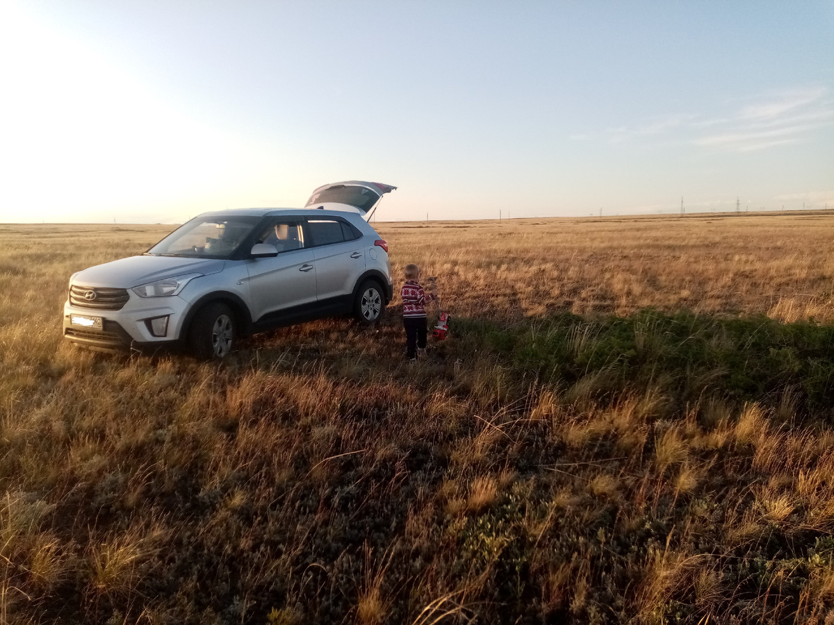 В степи. На озере Кудайколь