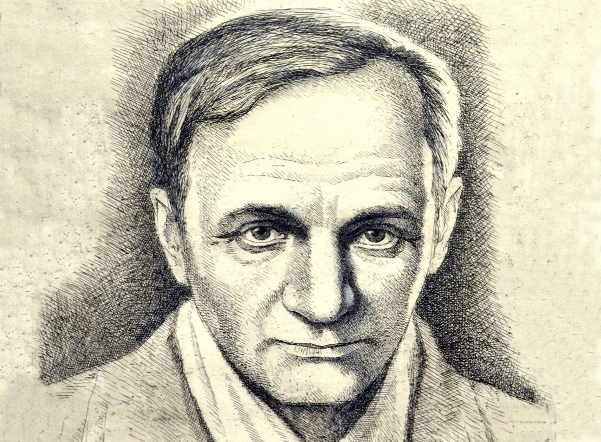 Портрет А.П. Платонова работы художника В.Т. Лосева