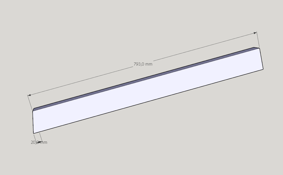 Задняя ножка - размеры