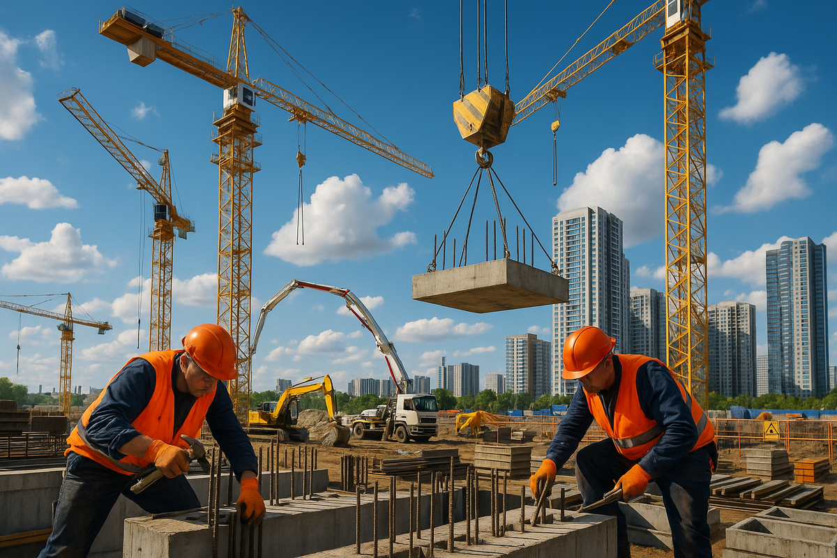 Этапы строительства жилого комплекса с применением современных технологий и оборудования