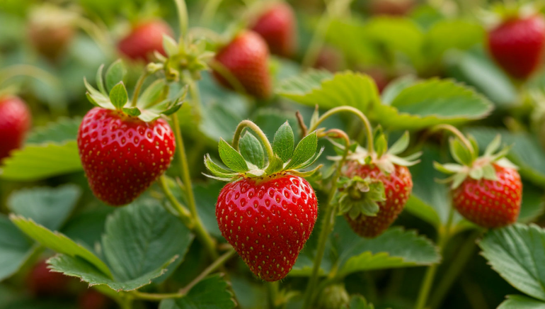 Выборочная обрезка листьев клубники