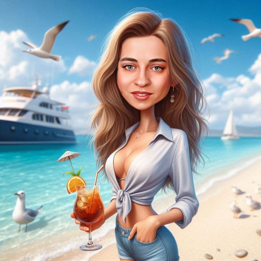 Профессиональный шарж от подруги