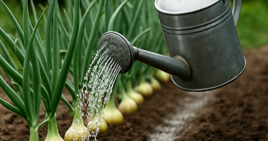 Зачем я в августе поливаю лук солёной водой