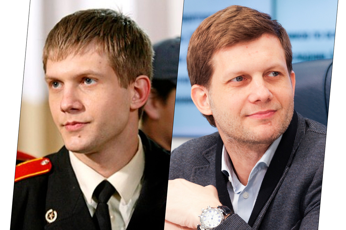 Телеканал СТС; Михаил Синицын / ТАСС📷Борис Корчевников в сериале «Кадетство» (2006) и в 2025 году