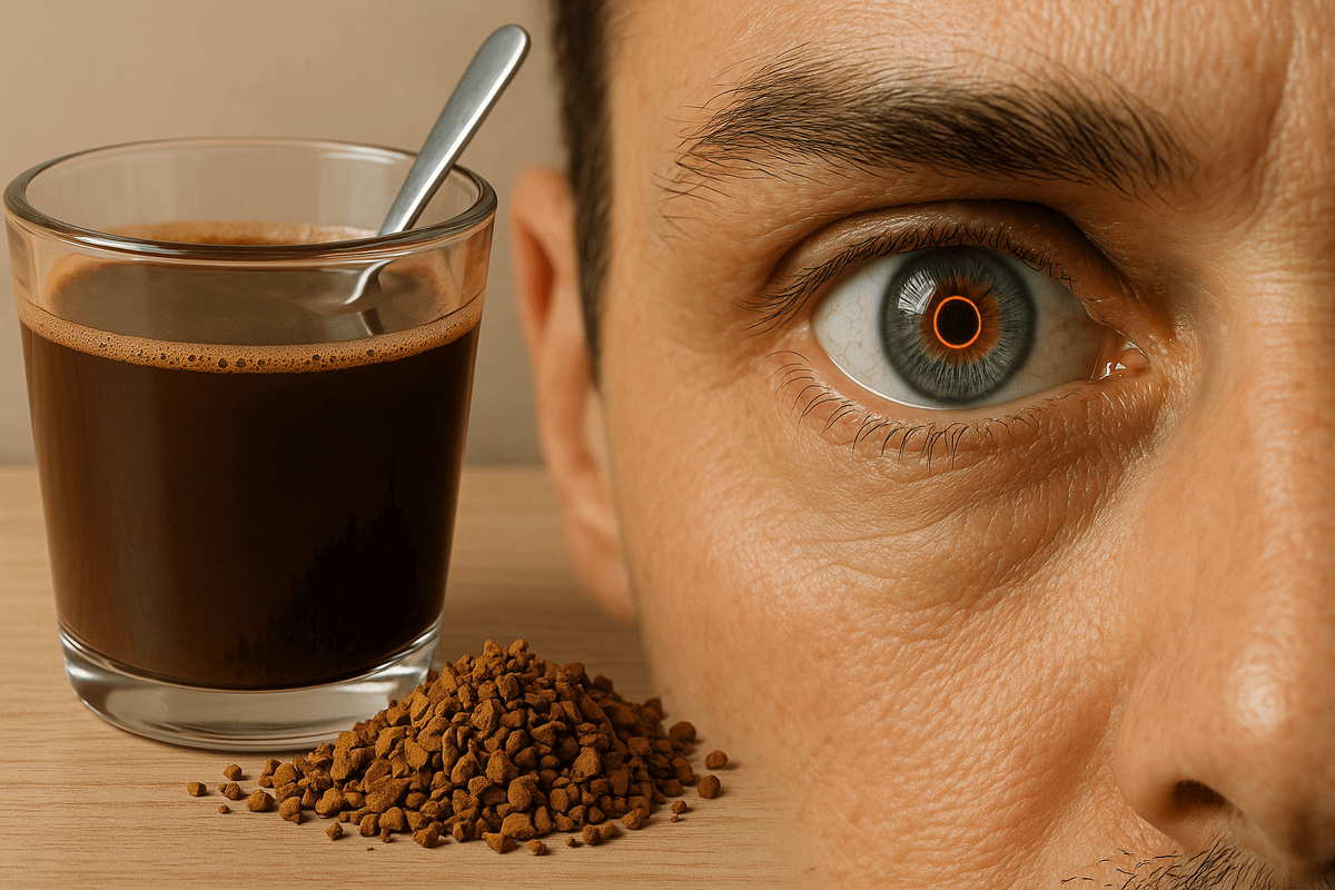    Растворимый кофе — не такая безобидная привычка, как кажется. Свежие данные показывают: он может быть связан с семикратным ростом риска серьёзного и неизлечимого заболевания глаз.