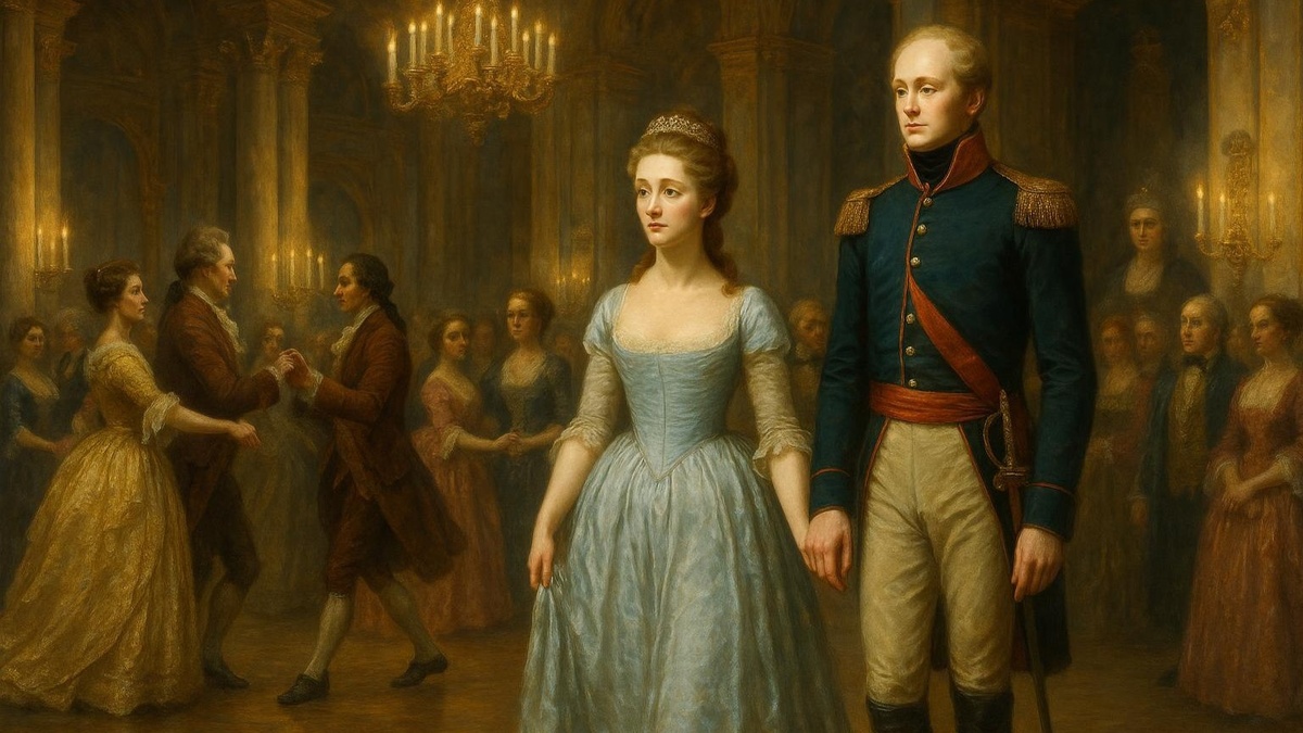 В иллюстративных целях. Александр I и Елизавета Алексеевна. Нарисовано нейросетью.