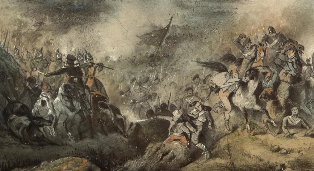 Сражение при Курюк-Дара (худ. Б. П. Виллевальде) (фото из интернета; здесь как иллюстрация)