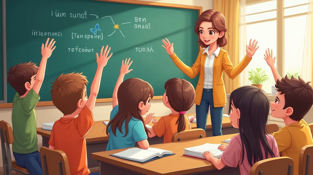    Школьники активно участвуют в уроке по художественным средствам выразительности askmy.ru