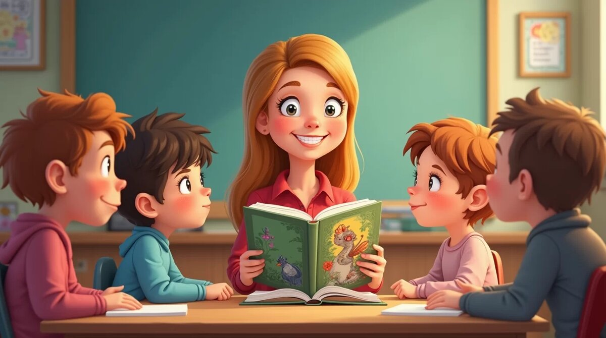    Учительница проводит занятие по творчеству И.А. Крылова askmy.ru